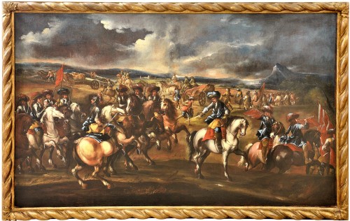 "Battlefield" - Attributed to Antonio Calza (Verona 1653 - 1725) 